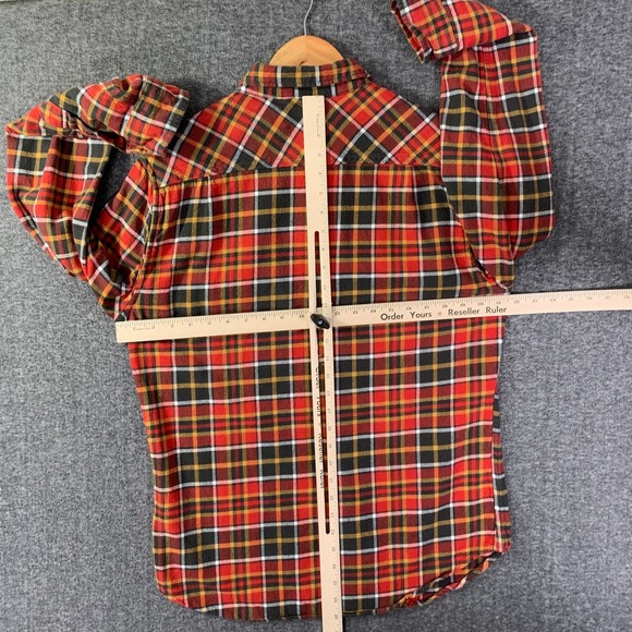 Denim & Supply Ralph Lauren Shirt Men Medium Red Plaid Utility Flannel - Picture 6 of 9